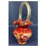 11" FENTON ARTIST SIGNED BASKET