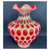 11" FENTON CARNIVAL COIN DOT VASE