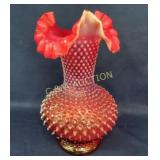 11" FENTON HOBNAIL CARNIVAL VASE