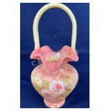 10" FENTON BERMESE ARTIST SIGNED BASKET