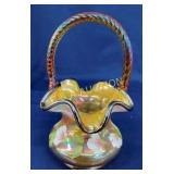 8" FENTON ARTIST SIGNED BASKET