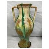 17" AR COLE DOUBLE HANDLE POTTERY VASE