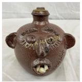 5" TURN & BURN D.B GARNER FACE JUG