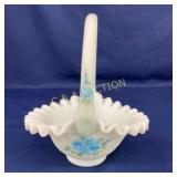 8" FENTON ARTIST SIGNED BASKET
