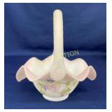 6" FENTON ARTIST AND #1410 BASKET