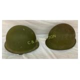 LOT OF (2) MILITARY HELMENTS