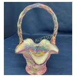 8" FENTON ARTIST SIGNED FENTON BASKET