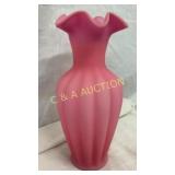 11" FENTON SATIN CARNIVAL VASE