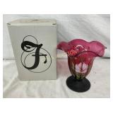 9" FENTON ARTIST SIGNED W/ ORIG. BOX