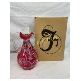 12" FENTON CRANBERRY PITCHER W/ ORIG. BOX