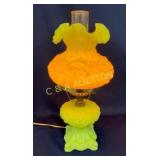 19" FENTON VASOLINE CARNIVAL PARLOR LAMP