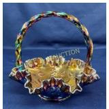 8" FENTON CARNIVAL BASKET