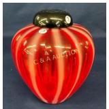 UNUSUAL 8" FENTON BISCUIT JAR W/ LID