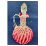 7" FENTON SWIRL CRUIT W/ GLASS STOPPER