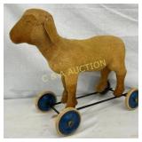 EARLY STEIFF SHEEP PULL TOY W/ NOISE MAKER