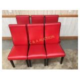 SET OF (6) NICE UPHOLSTER RED CHAIRS