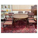 NICE CRAFTIQUE DINING TABLE W/ 6 MATCHING CHAIRS