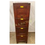 4 DRAWER OAK LEGAL FILE W/ PANEL SIDES