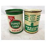 (2) 1PD GREASE CAN CITIES, CONOCO CANS