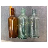 (3) EARLY FULL QT CARTER BOTTLES