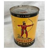QT ARCHER LUBRICANTS CAN W/ INDIAN