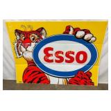 OLD STOCK CORIGATED ESSO TIGER BANNER 60X45