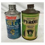 (2) 12OZ, 16OZ CASTROL, PYROIL CANS