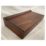 WOODEN TOOL CHEST W/ MONKEY PIPE WRENCHES