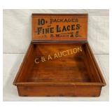 10C DOVETAILED LACES COUNTER DISPLAY 18X20