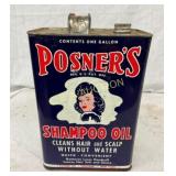 1G. UNUSUAL POSNERS SHAMPOO OIL CAN NICE GRAPHICS