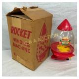 OLD STOCK ROCKET 1C GUM MACHINE W/ BOX