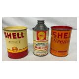 (3) 12FL,1PD SHELL GREASE  CANS