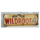 SST ASK WILD ROOT BARBER  SIGN 32X12 SELF FRAMED