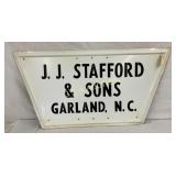 JJ STAFFORD & SONS GARLAND CO. SIGN 42X22