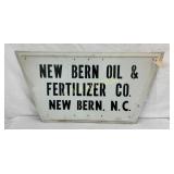 NEW BERN OIL & FERT. NC SIGN 42X2 REFLECTIVE