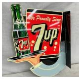 2002 7UP FLANGE SIGN 15X19 ONLY 50 MADE IN 2002