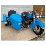 ORIG. RESTORED 1947 INDIAN MOTORCYCLE W/ SIDECAR