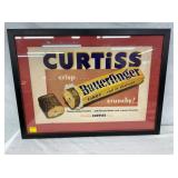 FRAMED CURTISS BUTTERFINGER PAPER AD 27X20