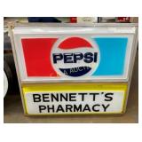 PEPSI BENNETT PHARMACY CAN SIGN