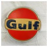 EMB. GULF CAN SIGN 21X21 W/ 5 1/2" CAN