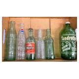 LOT VARIOUS BOTTLES TANDROTINE,MOXIE,PEPSI,ETC