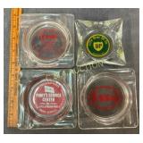 (4) ASHTRAYS LITTLE RIVER GOLDSBORO NC, ESSO,ETC