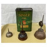 LOT OF SINGER OILERS/CANS