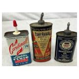 (3) OILERS 3OZ-4OZ NICE GRAPHICS CARDINAL,EVEREADY