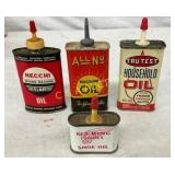(4) OILER 4OZ,1 1/2OZ ALL-NU,TRU TEST,NECCHI