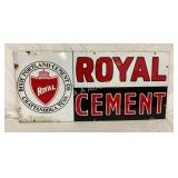 SSP ROYAL CEMENT DEALER SIGN 30X14