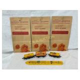 LOT OF SHELL ITEMS TRAIN PIECES,THERM,BAGS