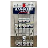 HAVOLINE MOTOR OIL RACK W/ CONTEMPORARY SSP SIGN