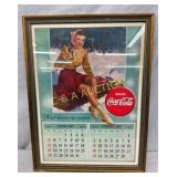 1941 FRAMED COKE CALENDAR 17 1/2X22 1/2