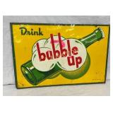 SST EMB BUBBLE UP SIGN W/ BOTTLE GRAPHICS 27X18